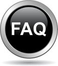 Faq web button black Royalty Free Stock Photo