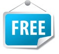 Free tag label blue cyan