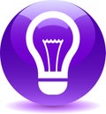 Idea bulb icon violet