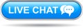 Live chat icon web button blue Royalty Free Stock Photo