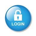 Login icon button Royalty Free Stock Photo