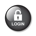 Login icon button Royalty Free Stock Photo