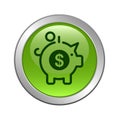 Money savings piggy bank icon Royalty Free Stock Photo
