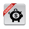 Money savings piggy bank icon Royalty Free Stock Photo