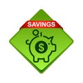 Money savings piggy bank icon Royalty Free Stock Photo