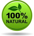 Natural organic seal stamp green Royalty Free Stock Photo