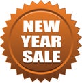 New year sale seal stamp badge bronze Royalty Free Stock Photo