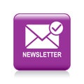 Newsletter mail icon button Royalty Free Stock Photo