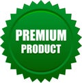 Premium product seal stamp green