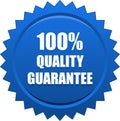 Quality quarantee seal stamp blue Royalty Free Stock Photo