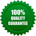 Quality quarantee seal stamp green