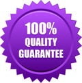 Quality quarantee seal stamp violet