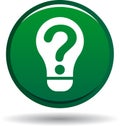 Question bulb icon green