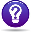Question bulb icon violet
