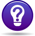 Question bulb icon violet Royalty Free Stock Photo