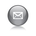 Mail icon web button round Royalty Free Stock Photo