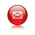 Mail icon web button round Royalty Free Stock Photo
