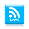 Rss news icon button Royalty Free Stock Photo