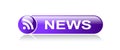 Rss news icon button Royalty Free Stock Photo