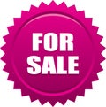For sale seal stamp badge pink Royalty Free Stock Photo