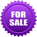 For sale seal stamp badge violet Royalty Free Stock Photo