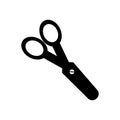 Scissors flat black solid icon