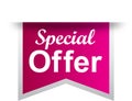 Special offer tag label pink Royalty Free Stock Photo