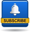 Subscribe now icon web button blue Royalty Free Stock Photo