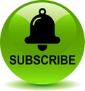 Subscribe now icon web button green Royalty Free Stock Photo