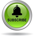 Subscribe now icon web button green Royalty Free Stock Photo