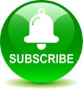 Subscribe now icon web button green Royalty Free Stock Photo