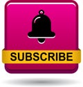 Subscribe now icon web button pink red Royalty Free Stock Photo