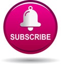 Subscribe now icon web button pink red Royalty Free Stock Photo