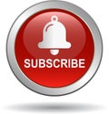 Subscribe now icon web button red Royalty Free Stock Photo