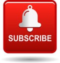 Subscribe now icon web button red Royalty Free Stock Photo