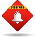 Subscribe now icon web button red Royalty Free Stock Photo