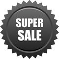 Super sale seal stamp badge black Royalty Free Stock Photo