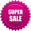 Super sale seal stamp badge pink Royalty Free Stock Photo