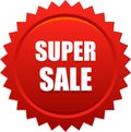 Super sale seal stamp badge red Royalty Free Stock Photo