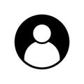 User profile avatar black solid icon