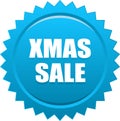 Xmas sale seal stamp badge blue Royalty Free Stock Photo