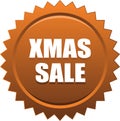 Xmas sale seal stamp badge bronze Royalty Free Stock Photo