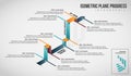 Isometric Plane Progress Infographic