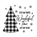 Vector illustration Its the most wonderful time of the year for Christmas decoration