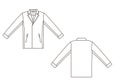 Fashion men technical sketch of jacket in vector graphic Royalty Free Stock Photo