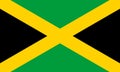 Vector illustration of Jamaica flag Royalty Free Stock Photo