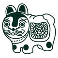 Vector illustration Japanese symbol toy dog