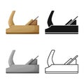 Vector illustration of jointer and tool sign. Graphic of jointer and instrumen stock vector illustration. Royalty Free Stock Photo