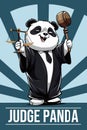 Vector Illustration, Judge Panda, Animal Clipart