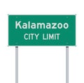 kalamazoo City Limit road sign